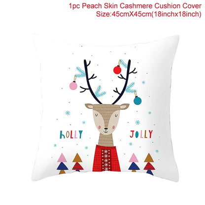 Cartoon Christmas Pillow Cover Kia Day Design