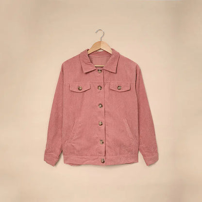 Corduroy Pocket Button Casual Jacket Shirt - Kia Day Design