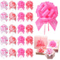 Syhood 20 Pack Pull Bows Pink Bows for Gift Wrapping Red Pull Bows Red Pull Gifts Bows Large for Present Florist Bouquet Basket Grandma Mothers Day Gift Wrapping Decorations Kia Day Design