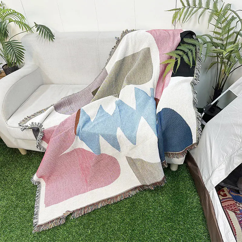 Bohemian Sofa Blanket - Premium Cotton Throw (In Stock) Kia Day Design