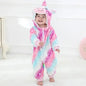 Childrens Long Sleeved Pajamas 2 Years pink blue white