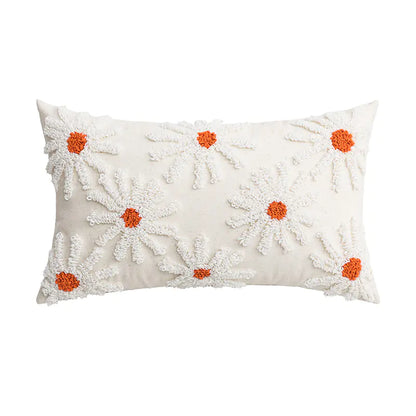 Nordic Modern Tufted Tassel Pillowcase - Wanjin Beige Waist Pillow 30x50cm - pillow cover