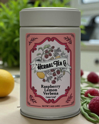 Raspberry Lemon Verbena Herbal Tea - Tin - 45 servings - Tea