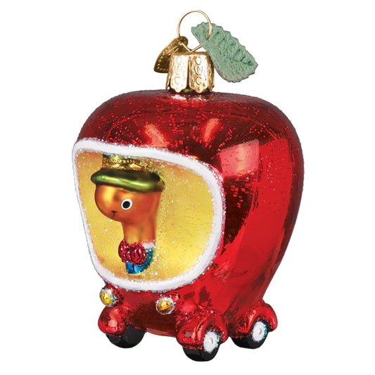 Lowly Worms Applecar Ornament - Default Title - Christmas >> Ornaments >> Glass