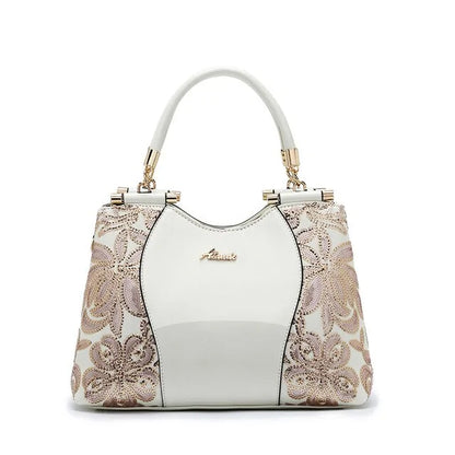 Womens Designer Leather Handbags White