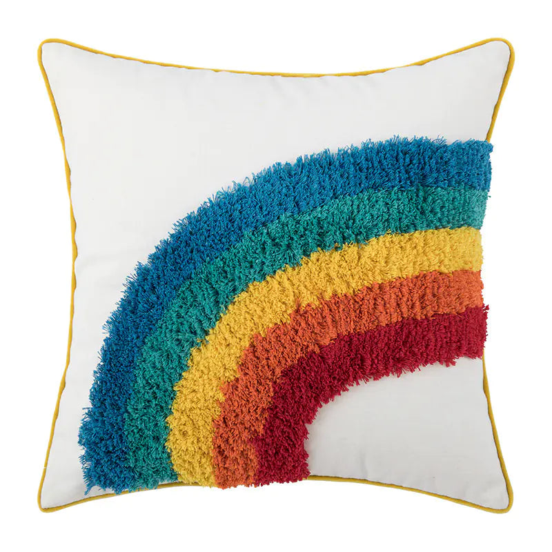 Rainbow Pattern Throw Pillow Cover - Kia Day Design