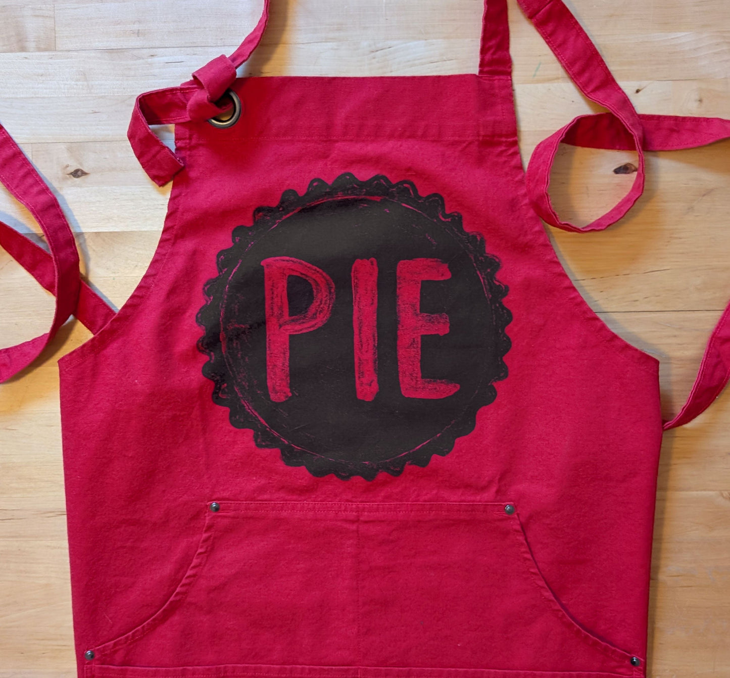 Pie Lover's Cotton Canvas Apron with Pockets - - Apron