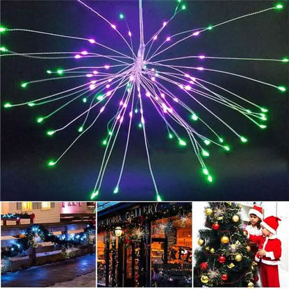 Remote Control Waterproof Christmas Fireworks LED String Lights - - String & Fairy Lights