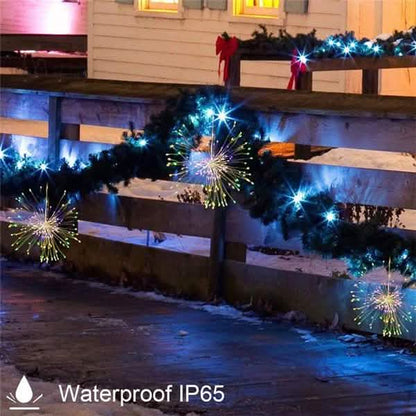 Remote Control Waterproof Christmas Fireworks LED String Lights - - String & Fairy Lights