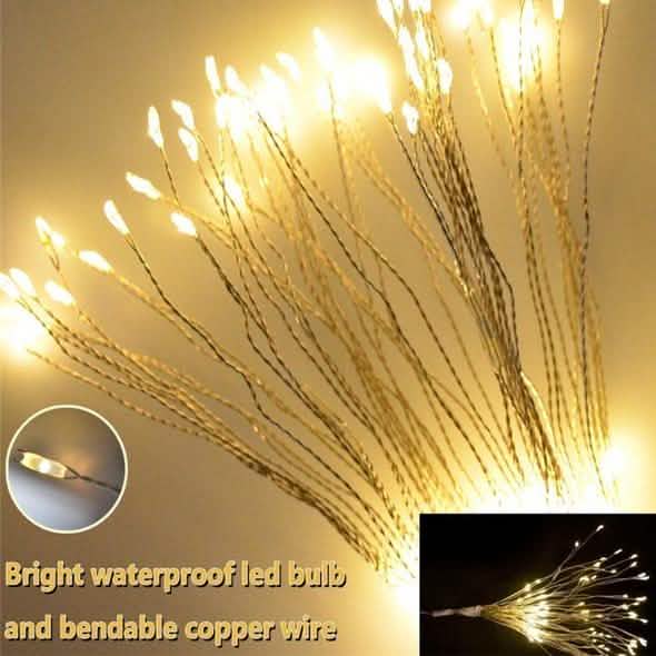 Remote Control Waterproof Christmas Fireworks LED String Lights - - String & Fairy Lights