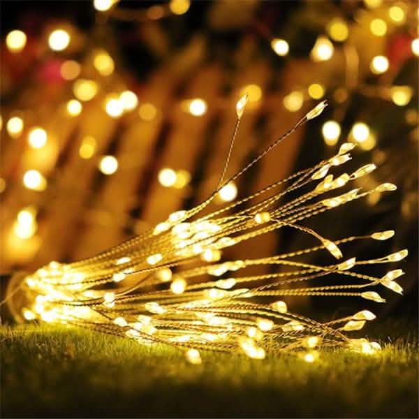 Remote Control Waterproof Christmas Fireworks LED String Lights - - String & Fairy Lights