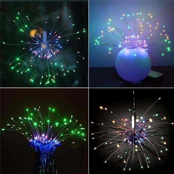 Remote Control Waterproof Christmas Fireworks LED String Lights - - String & Fairy Lights