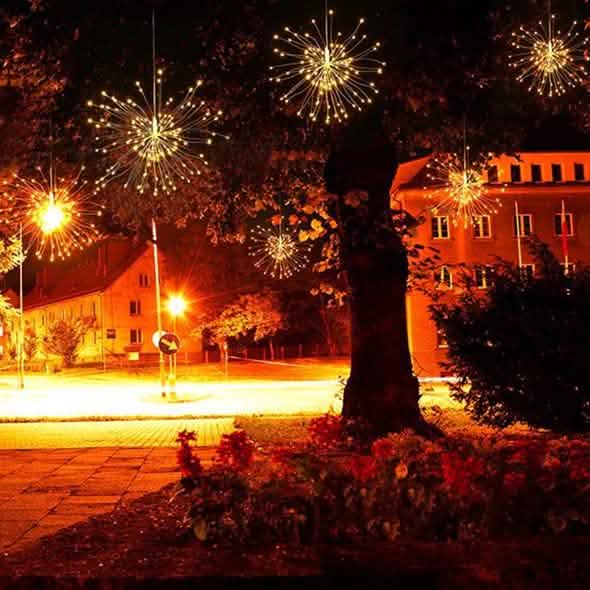 Remote Control Waterproof Christmas Fireworks LED String Lights - - String & Fairy Lights