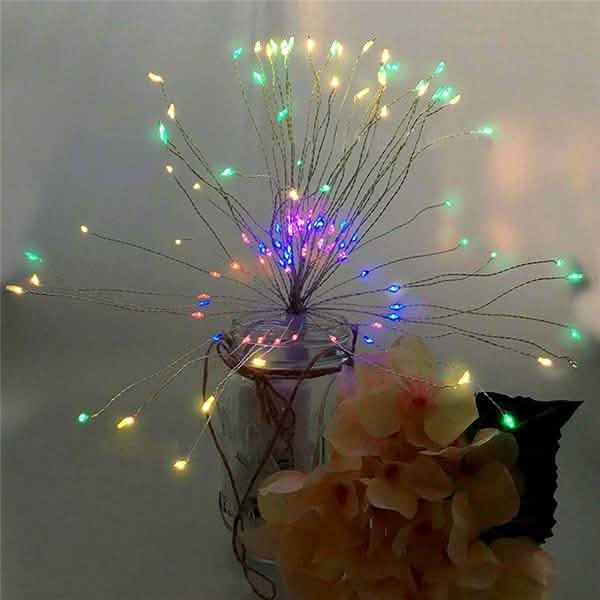 Remote Control Waterproof Christmas Fireworks LED String Lights - Multicolor - String & Fairy Lights