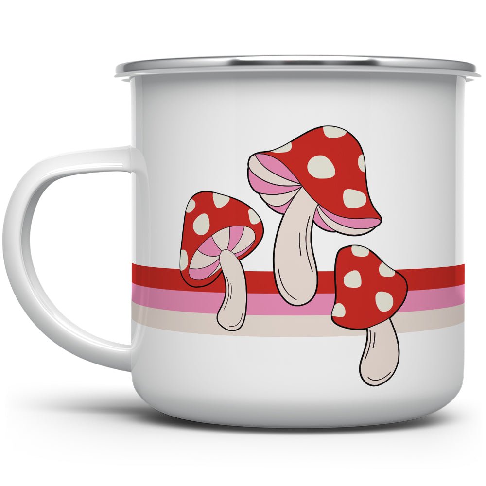 Retro Red Mushroom Camp Mug - - Mug
