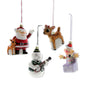 Retro Rudolph Characters Glass Ornaments - - Ornament