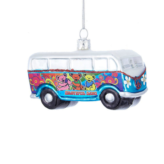 Grateful Dead Bus Glass Ornament - - Christmas >> Ornaments >> Vehicles