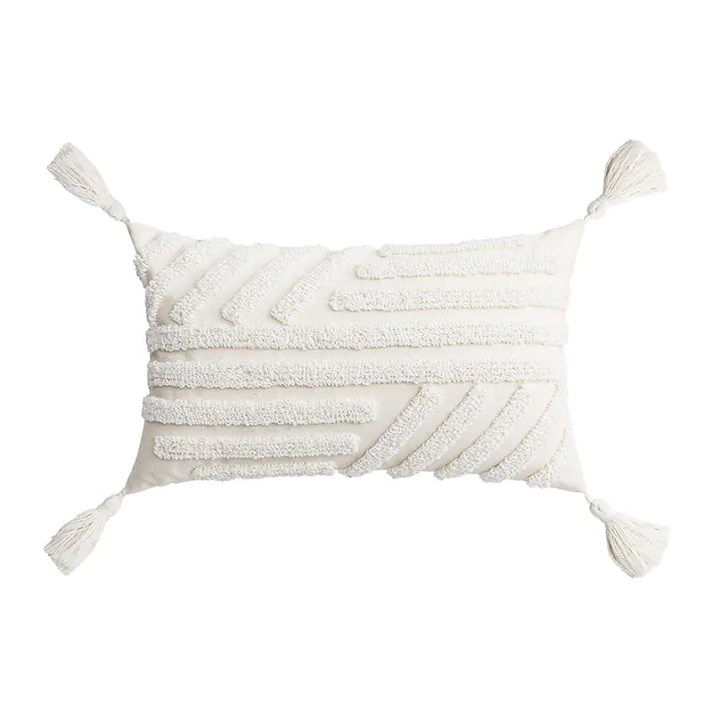 Nordic Modern Tufted Tassel Pillowcase - Mubai Waist Pillow 30x50cm - pillow cover