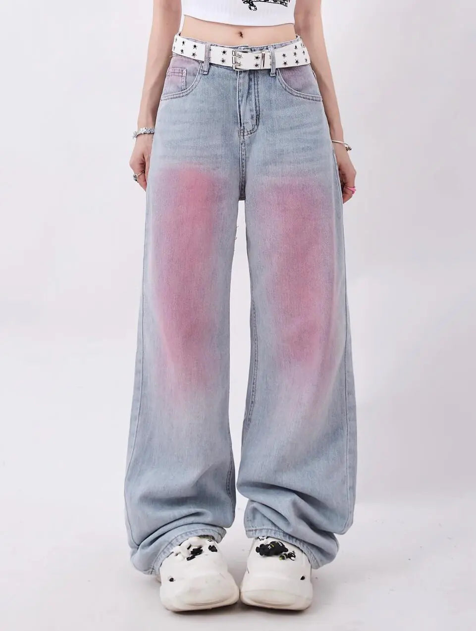 American Retro Graffiti Gradient Design Trousers - Kia Day Design