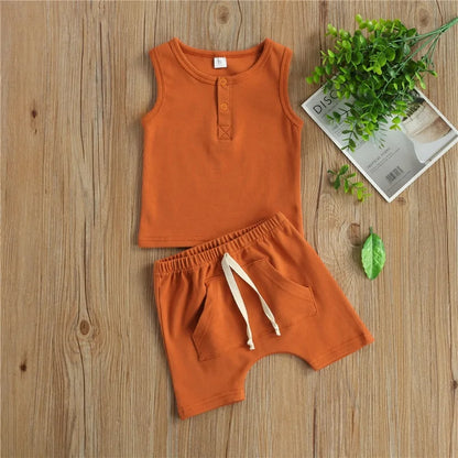 Babies Summer Tank and Shorts Set