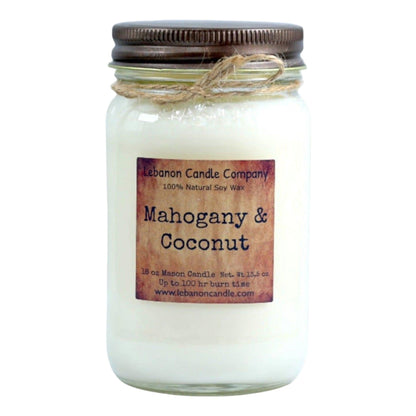 Mahogany & Coconut Candle - - Candles & Melts