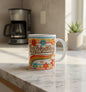 Retro Caffeinated Coffee Mug - Vintage Rainbow Design | American Taína Crafts - - Mug
