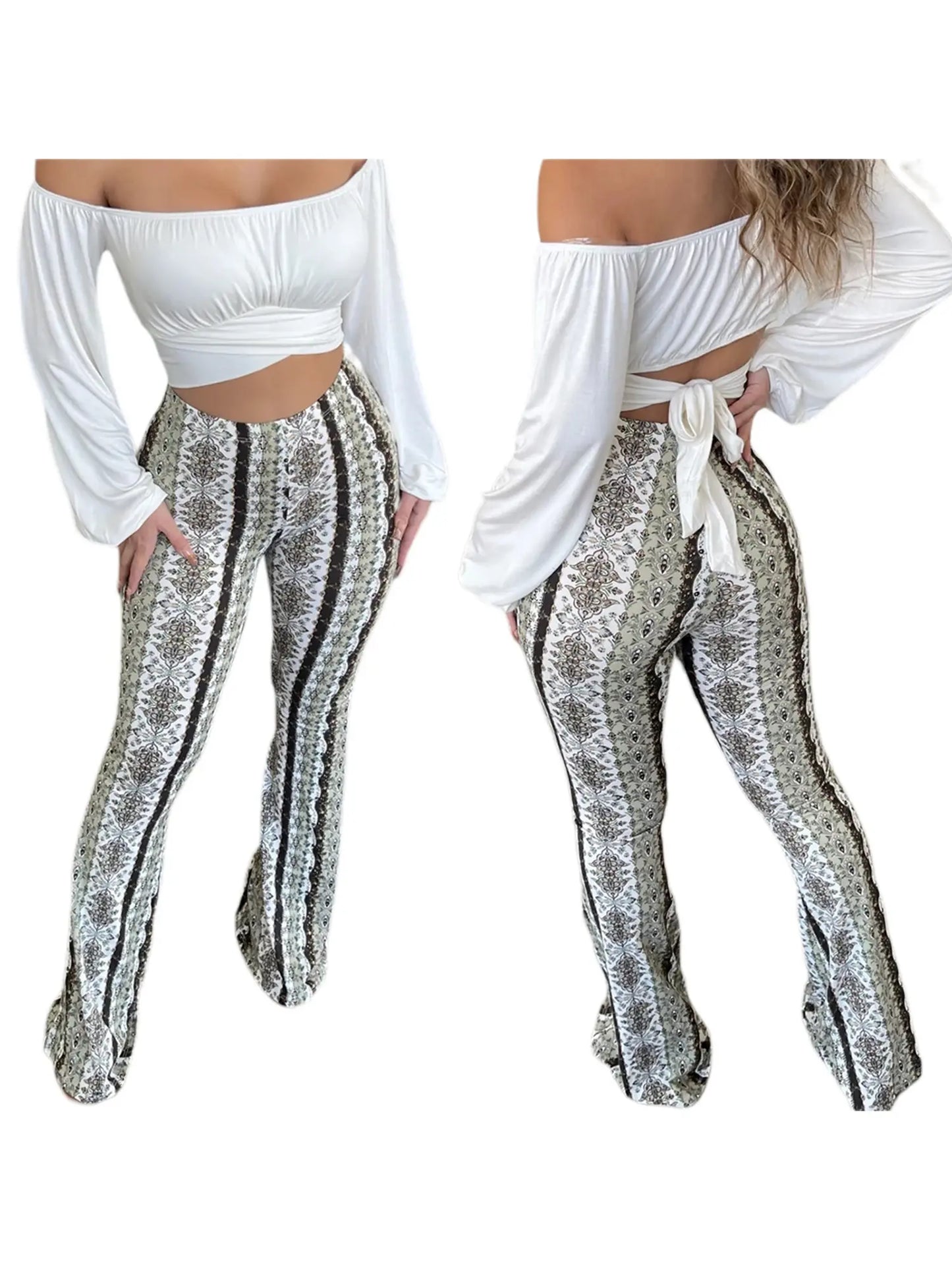 Ethnic Tribal Print Palazzo Pants