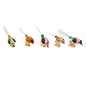 Colorful Glass Bird Clip-On Ornaments - 5 Piece Set - Default Title - Christmas >> Ornaments >> Birds