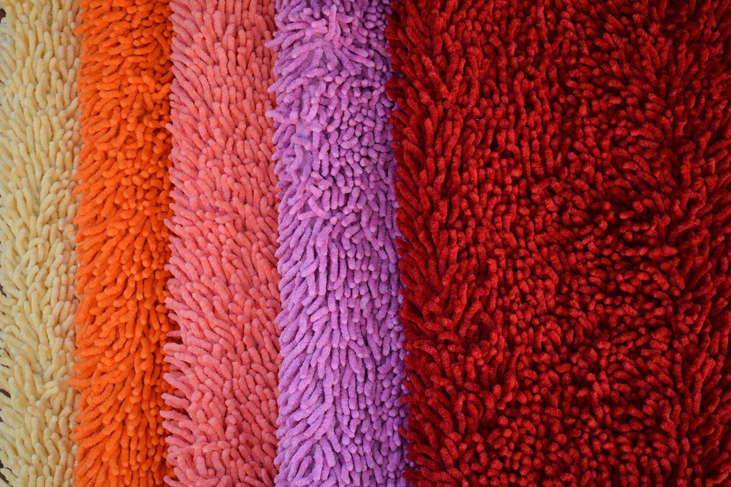 Tache Cotton Chenille Hot Pink Shag Area / Bathroom Rug (MATP) - - Rug
