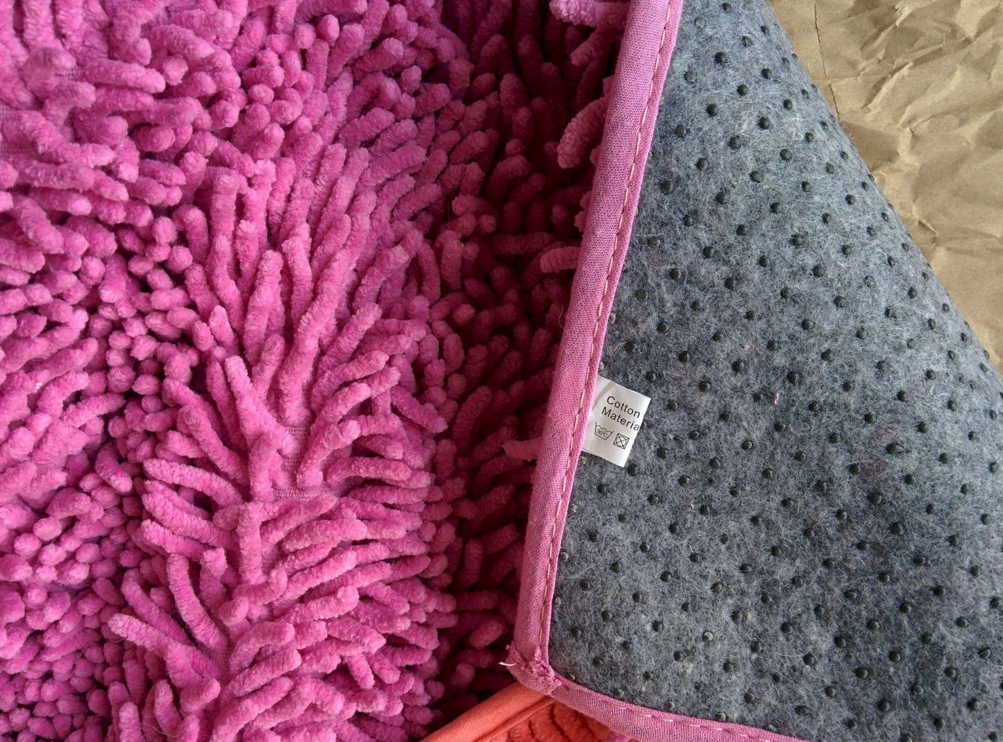 Tache Cotton Chenille Hot Pink Shag Area / Bathroom Rug (MATP) - - Rug
