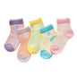 Cotton Mesh Baby Socks pink blue multi XS(0-9M)