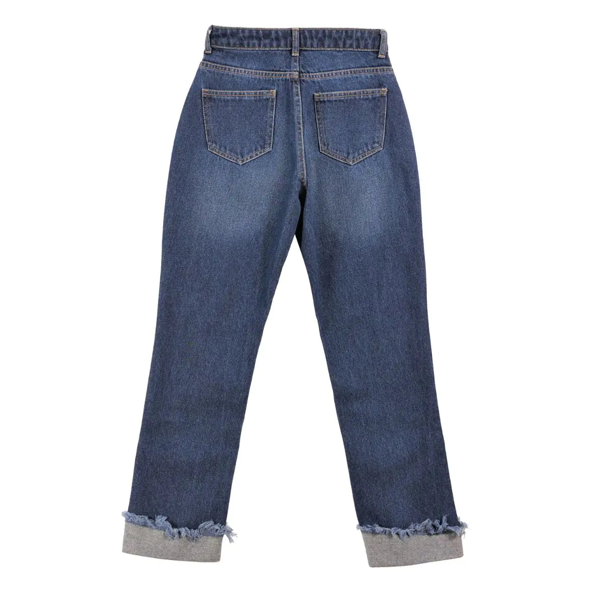 Amora Cuffed Hem Distressed Boyfriend Jeans- Myra USA- {{Product type}}