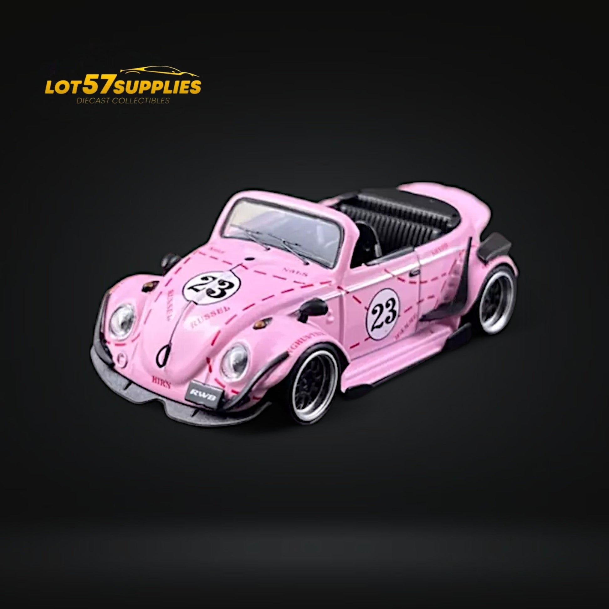 HKM Model VW Beetle Pink Pig Livery 1:64 - - Volkswagen