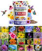 Premium Wildflower Seed Mix - 63,200+ Seeds, 19 Varieties - - Flower Seeds