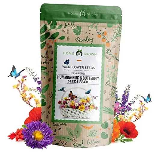 Wildflower Seeds - 3 Oz Premium Birds & Butterflies Seed Collection - 130,000+ Seeds - - Flower Seeds