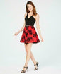 Crystal Doll Womens Juniors Velvet Trim V Neck Party Dress - 11 Red - New with tags