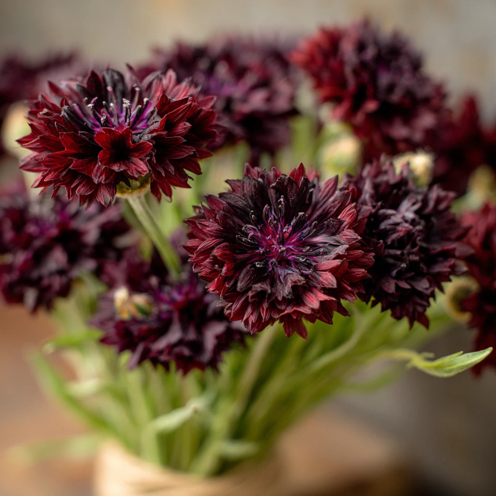 Black Cornflower Seeds – 100 Centaurea Cyanus Flower Seeds - - garden flowers