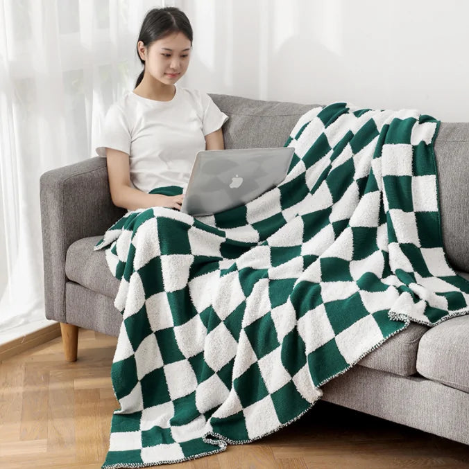 Checkerboard Plaid Blanket Fleece