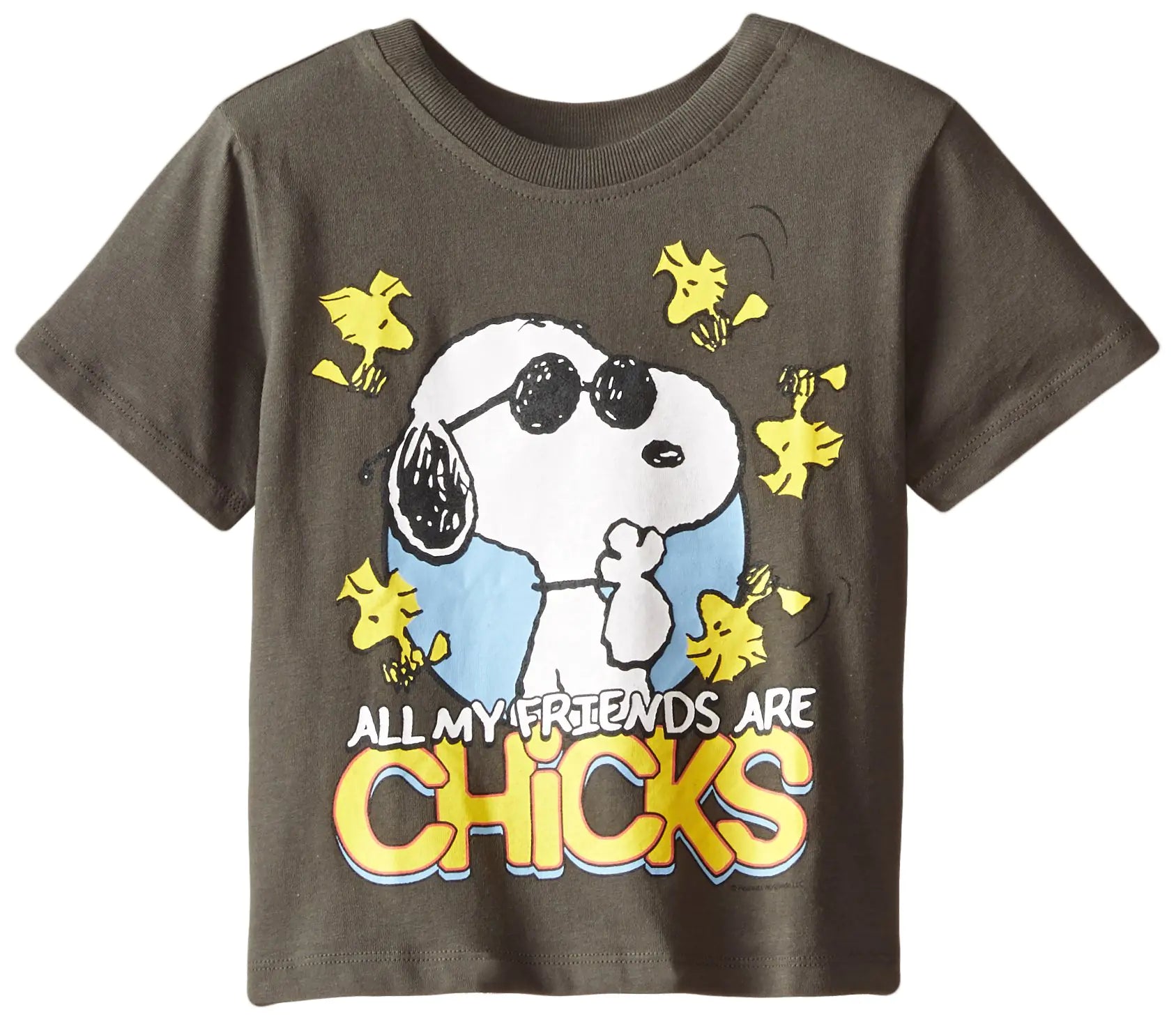 Peanuts Little Boys Toddler Short Sleeve T-Shirt Charcoal 3T - Charcoal 3T - shirt