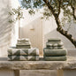 Deia Australian Cotton Towels - Sage & Ecru Family Set (Set of 12) - Home - Bed