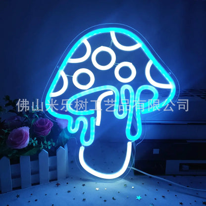Neon Mushroom LED Sign
