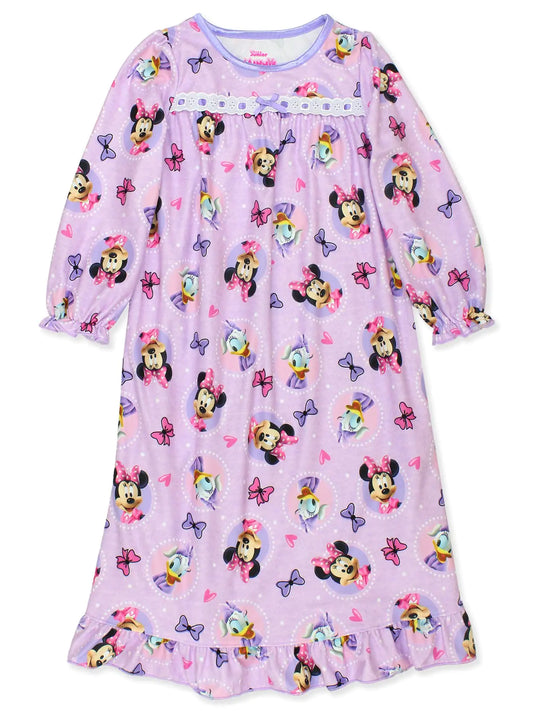 Disney Minnie Mouse Toddler Girls Granny Gown Nightgown (6 Purple) - Purple 6 - nightgown