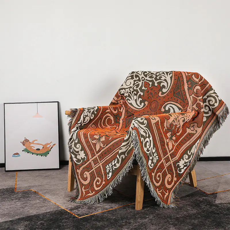 Bohemian Sofa Blanket - Premium Cotton Throw (In Stock) Kia Day Design