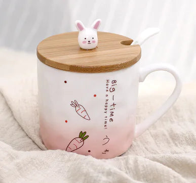 Cute Cat Ceramic Mug - Creative Cartoon Coffee Cup - 14 - Mug