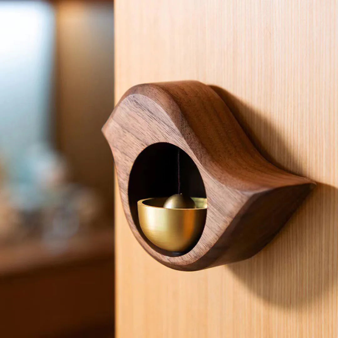 Wood Hanging Door Chime - Bird 8 x 3.5 x 10.5 CM - windchime