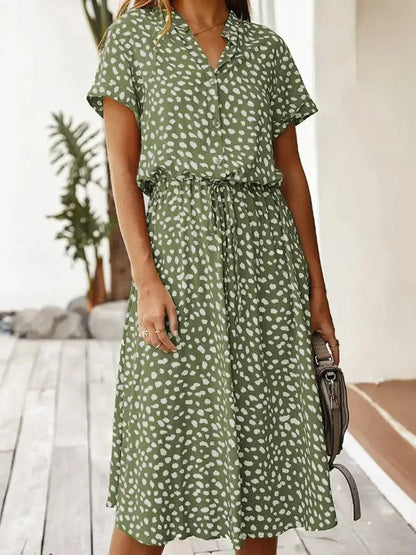 Ladies Short Sleeve Summer Long Dress - Kia Day Design
