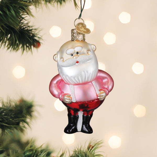 Santa In Suspenders Ornament - - Christmas >> Ornaments >> Licensed