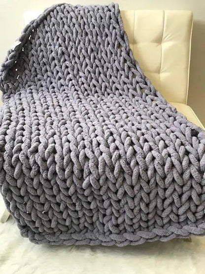 Chunky Knitted Blanket - Kia Day Design