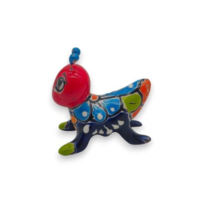 Set of 2 Colorful Talavera Crickets Mexican Ceramic Art - - Talavera Figurine