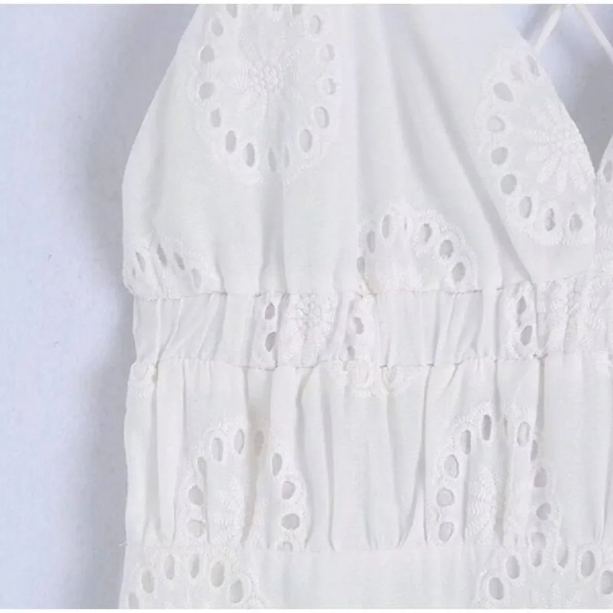 Sexy Backless Lace Dress - -